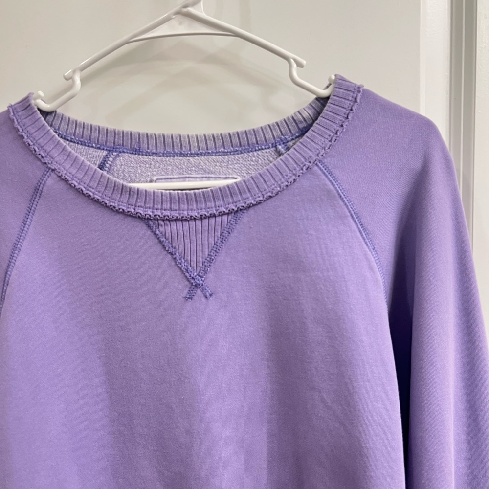 American Eagle This Feels Seriously Lived In Lavender Crew Neck | Size Medium - Picture 3 of 7